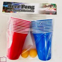 Jogo Beer Pong 20 Copos E 6 Bolinhas Cerveja Pong Jogo Beer Pong 20 Copos E 6 Bolinhas Cerveja Pong