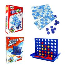 Jogo Bingo 90 Números 24 Cartelas + Jogo Conecta 4 Em Linha