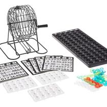 Jogo Bingo Completo Globo Giratório 75 Pedras 18 Cartelas e 150 Marcadores Jogo Bingo Completo Globo Giratório 75 Pedras 18 Cartelas e 150 Marcadores