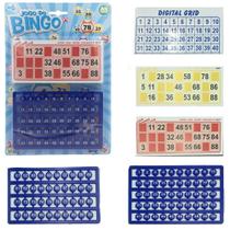 Jogo Bingo Divertido 24 Cartelas + 90 Números de Plástico