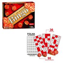 Jogo Bingo em Madeira 36 Cartelas - Pais e Filhos