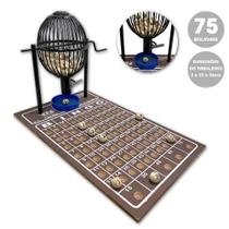 Jogo Bingo Globo Preto Nº1 Com 75 Bolinhas Treis Reis