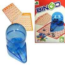 Jogo Bingo Roleta Mini Globo 56 Discos Numéricos Com 15 Cartelas