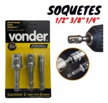 Jogo Bit 1/4" com Adaptador de Soquete - Vonder