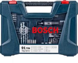 Jogo bits - brocas - soquetes v-line 91 pecas - bosch