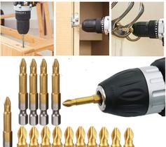 Jogo Bits curta Ponteira Philips Anti deslizamento P/ Parafusadeira