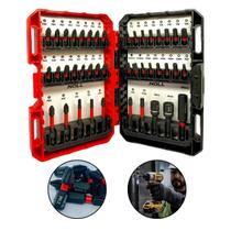 Jogo Bits De Impacto Parafusadeira Magnético 42pcs Completo Ponta Philips Fenda TorxEstojoPonteira