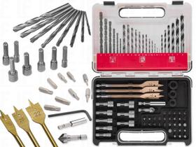 Jogo Bits E Brocas Alvenaria Madeira E Metal 71 Peças Mtx