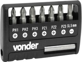 Jogo bits e ponteira crv com 9pcs enc 1/4" vonder