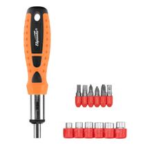 Jogo bits e soquetes cabo com catraca caixa 15pcs sparta