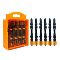 Jogo Bits Parafusadeira Ponta Phillips Ph2 Dupla Magnético 10pcs Limitador Imã Ponteira S2 Imantada