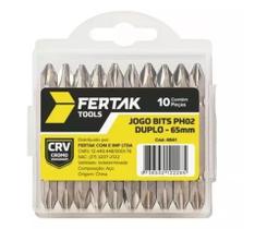 Jogo Bits Ph02 Duplo 65mm 10 peças Fertak 4841