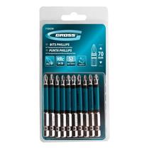 Jogo bits phillips encaixe 1/4 comp. 70mm c.10 pcs gross 1126256