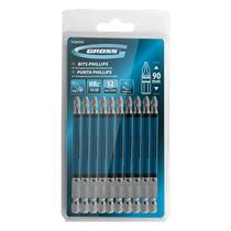 Jogo bits phillips encaixe 1/4 comp. 90mm c.10 pcs gross 1126356