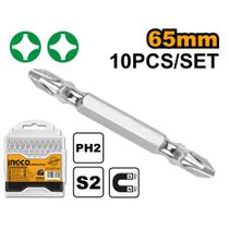 Jogo Bits Ponta Dupla PH2 10 Peças INGCO Jogo Bits Ponta Dupla PH2 10 Peças INGCO