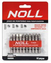 Jogo Bits Ponteira Fenda E Philips P/ Parafusadeira Noll Jogo Bits Ponteira Fenda E Philips P/ Parafusadeira Noll