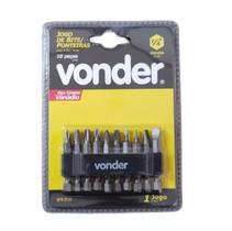 Jogo Bits Ponteiras de Encaixe 1/4 Com 10 Peças Cromo Vanádio Vonder Jogo Bits Ponteiras de Encaixe 1/4 Com 10 Peças Cromo Vanádio Vonder