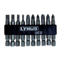 Jogo Bits Ponteiras Parafusadeira Fenda Philips Com 10 Peças 65MM Lynus