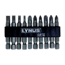 Jogo Bits Ponteiras Parafusadeira Fenda Philips Com 10 Peças 65MM Lynus