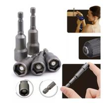 Jogo Bits Soquete Canhao Magnetico 5 PCS 65mm Parafusadeira Bomvink Profissional