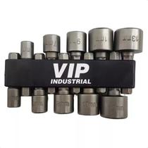 Jogo Bits Soquete Canhão Parafusadeira 4mm A 13mm 10pçs Vip