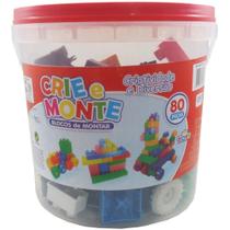 Jogo Bloco Mini Toys Crie E Monte Pote Com 80 Peças Jogo Bloco Mini Toys Crie E Monte Pote Com 80 Peças