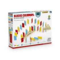 Jogo Blocos Coloridos 40 Peças - Junges Jogo Blocos Coloridos 40 Peças - Junges