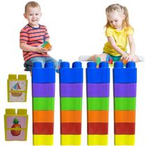 Jogo Blocos De Montar Infantil Peças Grande Gigante Educativo Didatico Pedagogico