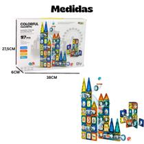 Jogo Blocos Magnéticos Brinquedo de Montar encaixar peças Brinquedo infantil de montar