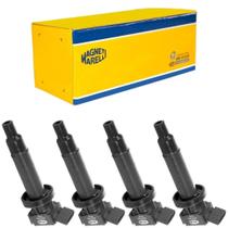 Jogo Bobina Ignição Corolla 1.6 1.8 2003 a 2008 Magneti Marelli