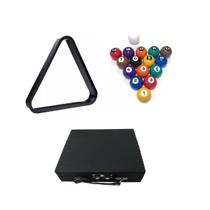 Jogo Bola de Sinuca/Bilhar Numerada 54mm Estojo Triângulo Jogo Bola de Sinuca/Bilhar Numerada 54mm Estojo Triângulo
