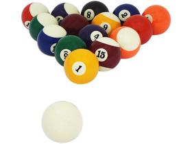 Jogo Bolas De Bilhar Sinuca Snooker Numeradas + Branca 50mm
