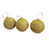 Jogo bolas relevo com fio dourado Jogo bolas relevo com fio dourado
