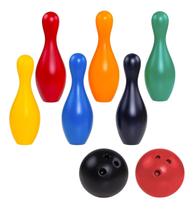 Jogo Boliche Bolichão Gigante Colorido 6 Pinos + 2 Bolas Brinquedo Educativo Lider Infantil 8 pçs Jogo Boliche Bolichão Gigante Colorido 6 Pinos + 2 Bolas Brinquedo Educativo Lider Infantil 8 pçs
