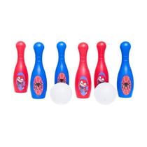 Jogo Boliche Homem Aranha 6 Pinos 2 Bolas Brinquedo Infantil Jogo Boliche Homem Aranha 6 Pinos 2 Bolas Brinquedo Infantil