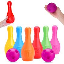 Jogo Boliche Infantil Borracha Vinil Macio 6 Pinos 2 Bolas Jogo Boliche Infantil Borracha Vinil Macio 6 Pinos 2 Bolas
