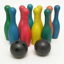 Jogo Boliche Infantil Brinquedo 10 Pinos 30cm + 2 Bolas Jogo Boliche Infantil Brinquedo 10 Pinos 30cm + 2 Bolas