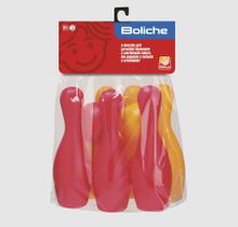 Jogo boliche plástico silmar c/ 6 pinos + 2 bolas cores sortidas Jogo boliche plástico silmar c/ 6 pinos + 2 bolas cores sortidas