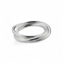 Jogo Bologna c/ 6 Argolas para Guardanapo Inox Riva