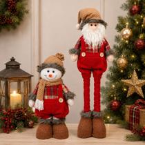 Jogo Boneco de Neve e Papai Noel Retrátil Pelúcia Xadrez Estica e Encolhe 35 a 45cm - Magizi Jogo Boneco de Neve e Papai Noel Retrátil Pelúcia Xadrez Estica e Encolhe 35 a 45cm - Magizi