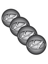 Jogo Bottom/ Emblema Para Calota Hyundai 48Mm Degrade 4...