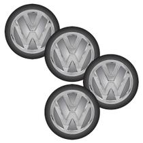 Jogo Bottom/ Emblema Para Calota Vw 51Mm Degrade 4 Pecas...