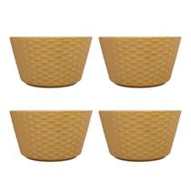 Jogo Bowl Porcelana Tigela De Cozinha Com 4 Unidades Rattan