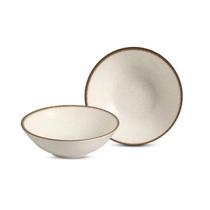 Jogo Bowl Tigela Cumbuca Kit 4 Peças Cerâmica Coup Vanilla 300ml Caldo Alleanza