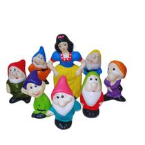 Jogo Branca de Neve e os Sete Anões em Cerâmica - Decoração Encantada!