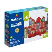 Jogo Brincando De Engenheiro N6, Xalingo, 200 Peças Em Madeira