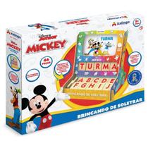 Jogo Brincando De Soletrar Mickey Xalingo 46 peças Jogo Brincando De Soletrar Mickey Xalingo 46 peças