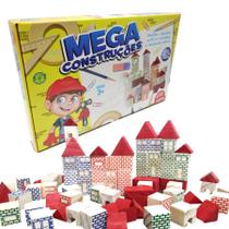 Jogo Brinquedo Educativo Blocos de Madeira Mega Construções Futuro Engenheiro Peças para Montar Jogo Brinquedo Educativo Blocos de Madeira Mega Construções Futuro Engenheiro Peças para Montar
