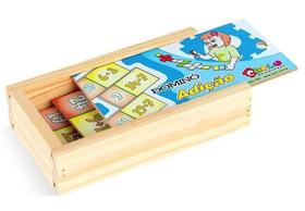 Jogo Brinquedo Educativo Matemática Dominó Adição 28 Peças