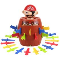 Jogo Brinquedo Infantil Mini Barril Pula Pirata Diversão